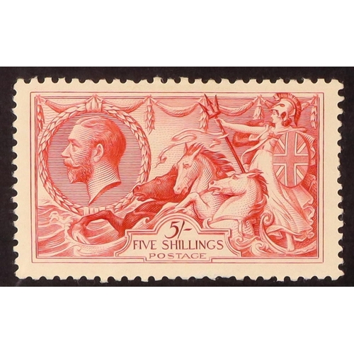 1641 - GB.GEORGE V 1918-19 5s rose-red Seahorse, SG 416, fine mint. Cat. £325 Lot 1641 (P) [a]