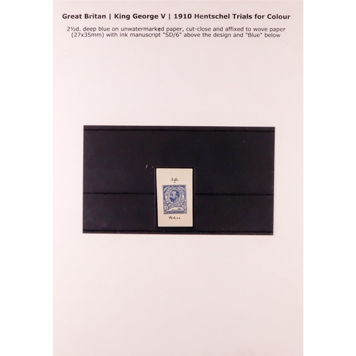 1650 - GB.GEORGE V DOWNEY HEADS - THE KLEMPKA FAMILY COLLECTION OF THE 1910 HENTSCHEL TRIALS FOR COLOUR ONL... 