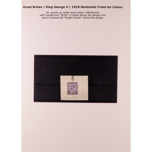 1650 - GB.GEORGE V DOWNEY HEADS - THE KLEMPKA FAMILY COLLECTION OF THE 1910 HENTSCHEL TRIALS FOR COLOUR ONL... 