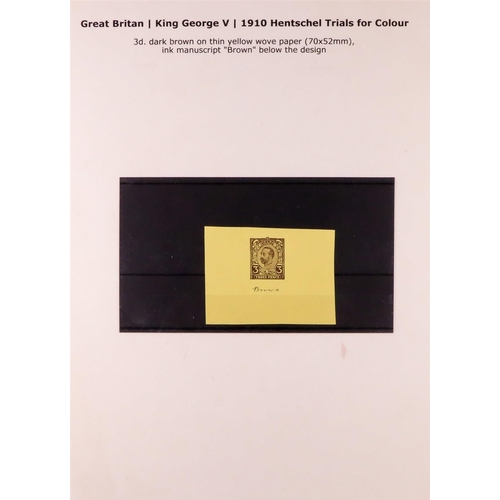 1650 - GB.GEORGE V DOWNEY HEADS - THE KLEMPKA FAMILY COLLECTION OF THE 1910 HENTSCHEL TRIALS FOR COLOUR ONL... 