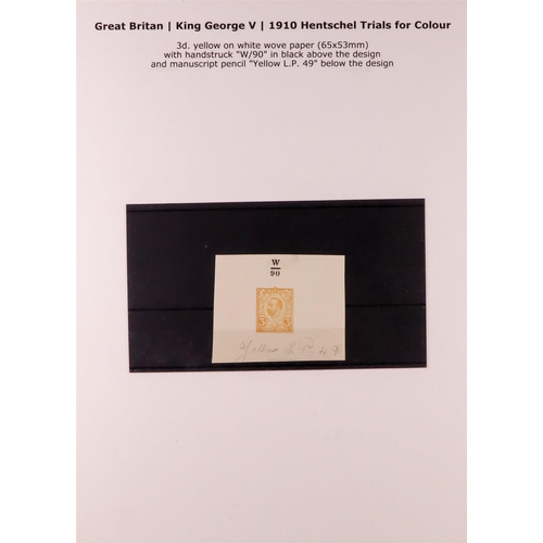 1650 - GB.GEORGE V DOWNEY HEADS - THE KLEMPKA FAMILY COLLECTION OF THE 1910 HENTSCHEL TRIALS FOR COLOUR ONL... 