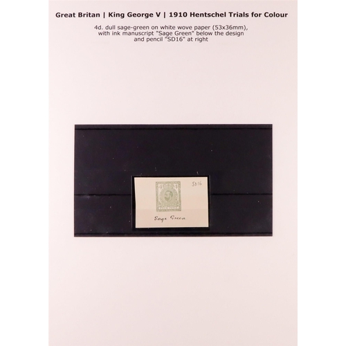 1650 - GB.GEORGE V DOWNEY HEADS - THE KLEMPKA FAMILY COLLECTION OF THE 1910 HENTSCHEL TRIALS FOR COLOUR ONL... 