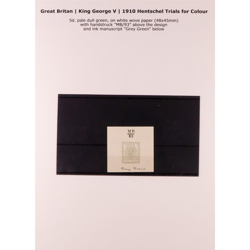 1650 - GB.GEORGE V DOWNEY HEADS - THE KLEMPKA FAMILY COLLECTION OF THE 1910 HENTSCHEL TRIALS FOR COLOUR ONL... 