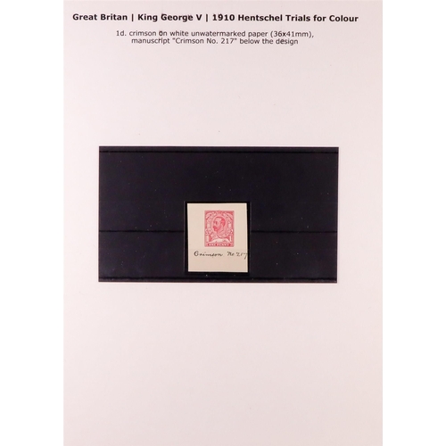 1650 - GB.GEORGE V DOWNEY HEADS - THE KLEMPKA FAMILY COLLECTION OF THE 1910 HENTSCHEL TRIALS FOR COLOUR ONL... 