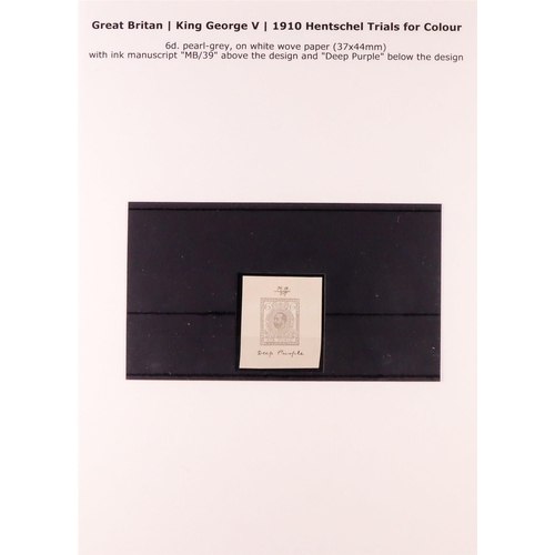 1650 - GB.GEORGE V DOWNEY HEADS - THE KLEMPKA FAMILY COLLECTION OF THE 1910 HENTSCHEL TRIALS FOR COLOUR ONL... 