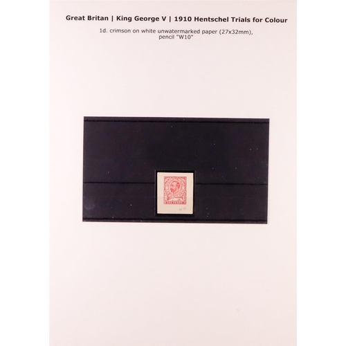 1650 - GB.GEORGE V DOWNEY HEADS - THE KLEMPKA FAMILY COLLECTION OF THE 1910 HENTSCHEL TRIALS FOR COLOUR ONL... 