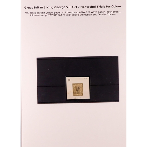 1650 - GB.GEORGE V DOWNEY HEADS - THE KLEMPKA FAMILY COLLECTION OF THE 1910 HENTSCHEL TRIALS FOR COLOUR ONL... 