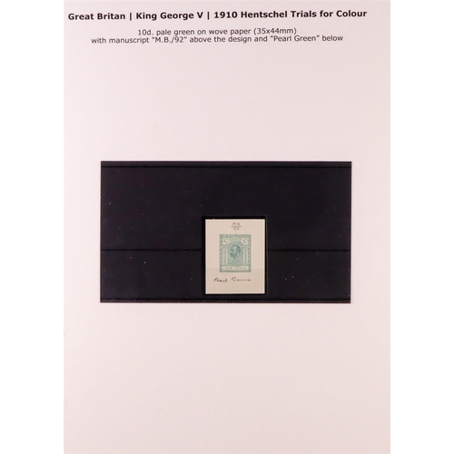 1650 - GB.GEORGE V DOWNEY HEADS - THE KLEMPKA FAMILY COLLECTION OF THE 1910 HENTSCHEL TRIALS FOR COLOUR ONL... 