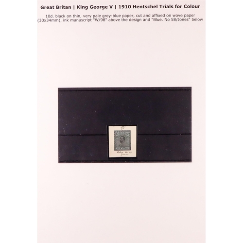 1650 - GB.GEORGE V DOWNEY HEADS - THE KLEMPKA FAMILY COLLECTION OF THE 1910 HENTSCHEL TRIALS FOR COLOUR ONL... 