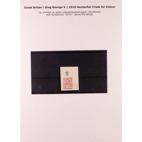 1650 - GB.GEORGE V DOWNEY HEADS - THE KLEMPKA FAMILY COLLECTION OF THE 1910 HENTSCHEL TRIALS FOR COLOUR ONL... 