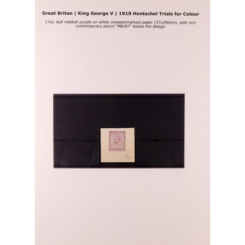 1650 - GB.GEORGE V DOWNEY HEADS - THE KLEMPKA FAMILY COLLECTION OF THE 1910 HENTSCHEL TRIALS FOR COLOUR ONL... 