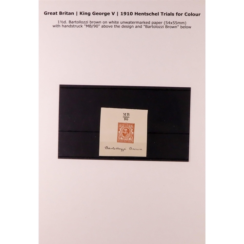 1650 - GB.GEORGE V DOWNEY HEADS - THE KLEMPKA FAMILY COLLECTION OF THE 1910 HENTSCHEL TRIALS FOR COLOUR ONL... 