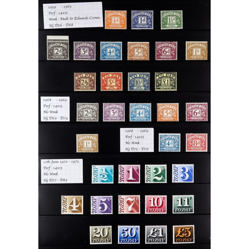 1663 - GB.ELIZABETH II 1952-1970 COMPREHENSIVE NEVER HINGED MINT COLLECTION on stock pages, includes 1952-1... 