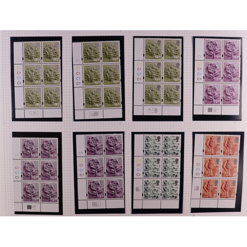 1672 - GB.ELIZABETH II 1960's-2010's REGIONALS NEVER HINGED MINT COLLECTION of blocks of 4 & 6 in three alb... 