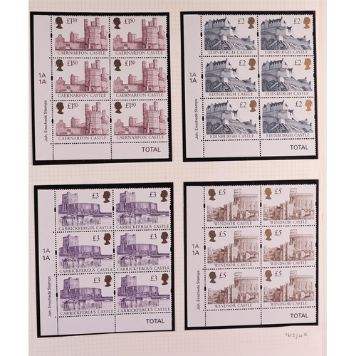 1672 - GB.ELIZABETH II 1960's-2010's REGIONALS NEVER HINGED MINT COLLECTION of blocks of 4 & 6 in three alb... 