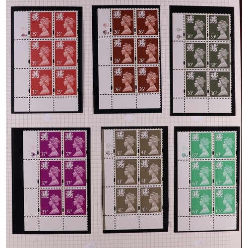 1672 - GB.ELIZABETH II 1960's-2010's REGIONALS NEVER HINGED MINT COLLECTION of blocks of 4 & 6 in three alb... 