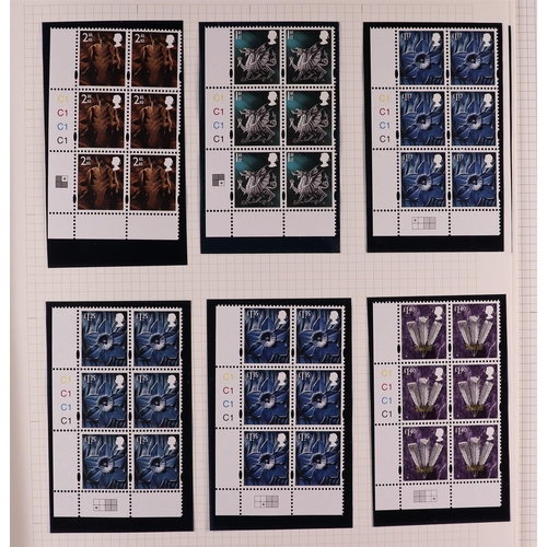 1672 - GB.ELIZABETH II 1960's-2010's REGIONALS NEVER HINGED MINT COLLECTION of blocks of 4 & 6 in three alb... 