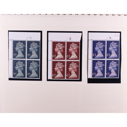 1672 - GB.ELIZABETH II 1960's-2010's REGIONALS NEVER HINGED MINT COLLECTION of blocks of 4 & 6 in three alb... 