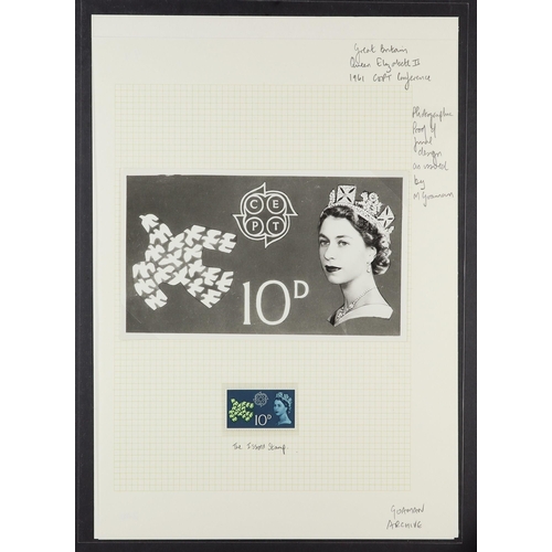 1673 - GB.ELIZABETH II 1961 EUROPA (CEPT) - ARTISTS ARCHIVE. 10 pages displaying items from the Goaman arch... 