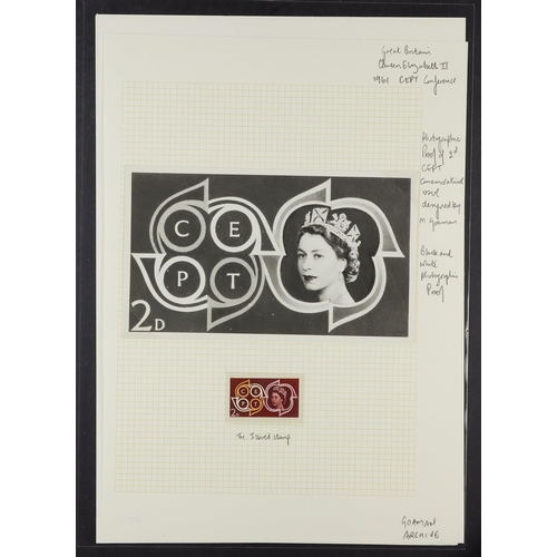 1673 - GB.ELIZABETH II 1961 EUROPA (CEPT) - ARTISTS ARCHIVE. 10 pages displaying items from the Goaman arch... 