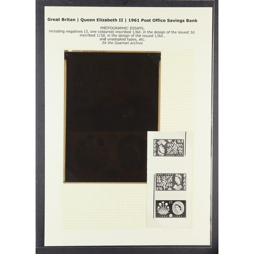 1674 - GB.ELIZABETH II 1961 POSB ESSAYS. A series of photographic essays from the Goaman archive nicely ann... 