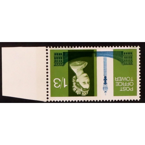 1678 - GB.ELIZABETH II 1965 1s3d Post Office Tower phosphor with watermark inverted, SG 680pWi, never hinge... 