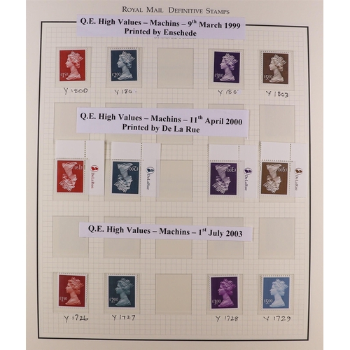 1717 - GB.ELIZABETH II 1971-2023 DEFINITIVE ISSUES Never hinged mint collection in album, includes various ... 