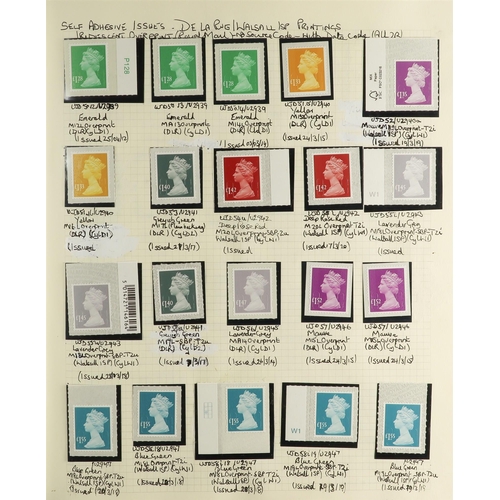 1718 - GB.ELIZABETH II 1971-2023 MACHINS DEFINITIVES SPECIALIZED NEVER HINGED MINT COLLECTION in six albums... 