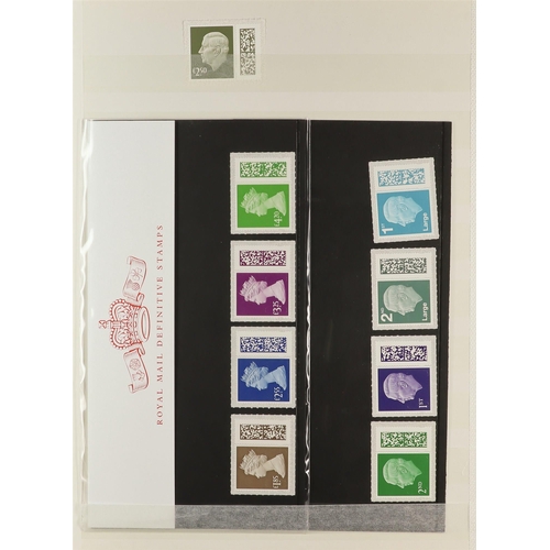 1718 - GB.ELIZABETH II 1971-2023 MACHINS DEFINITIVES SPECIALIZED NEVER HINGED MINT COLLECTION in six albums... 