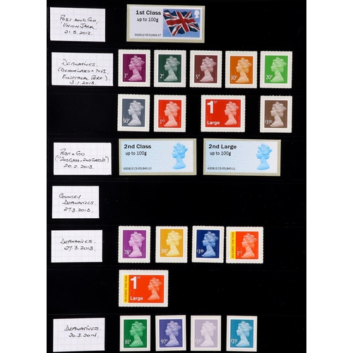 1720 - GB.ELIZABETH II 1971-2024 DEFINITIVE ISSUES Never hinged mint collection on stock pages, includes Ma... 