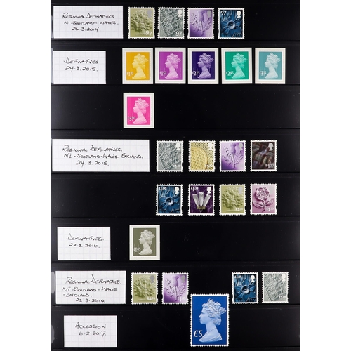 1720 - GB.ELIZABETH II 1971-2024 DEFINITIVE ISSUES Never hinged mint collection on stock pages, includes Ma... 