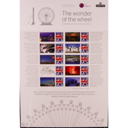 1766 - GB.ELIZABETH II 2008-2018 ROYAL MAIL COMMEMORATIVE SHEETS Never hinged mint collection in special pa... 