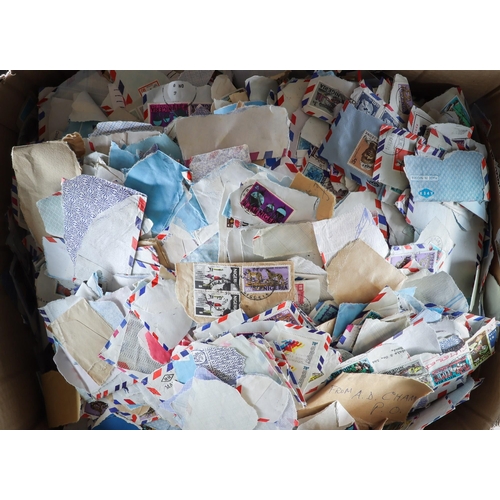 177 - WORLD KILOWARE 22+ KILOGRAMS Huge hoard of world on paper stamps in two cartons, good mixture of cou... 