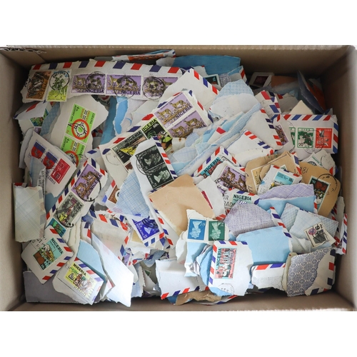 177 - WORLD KILOWARE 22+ KILOGRAMS Huge hoard of world on paper stamps in two cartons, good mixture of cou... 