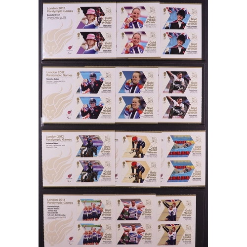 1772 - GB.ELIZABETH II 2012 Paralympic Gold Medals Winners sheetlets of 2 set, SG 3372a/405a, never hinged ... 