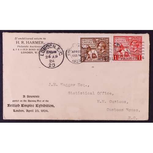 1818 - GB.FIRST DAY COVERS 1924 (23 Apr) printed first day special H.R.Harmer British Empire Exhibition env... 