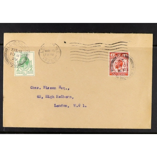 1822 - GB.FIRST DAY COVERS 1929 (10 May) PUC low values set on 3 matching envelopes (½d and 1d together) wi... 