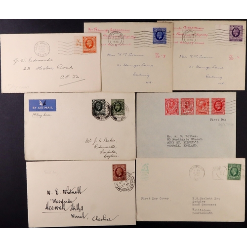 1823 - GB.FIRST DAY COVERS 1934-35 Photogravure all eight values to 9d on seven covers cancelled on the fir... 