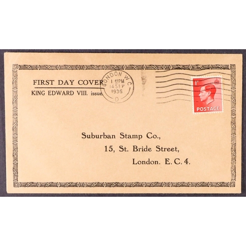 1825 - GB.FIRST DAY COVERS 1936 (14 Sept) printed display First Day Cover with printed address bearing the ... 