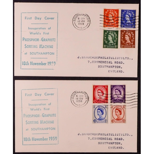 1837 - GB.FIRST DAY COVERS 1959 (18 Nov) pair of illustrated First Day Covers bearing the complete set of g... 