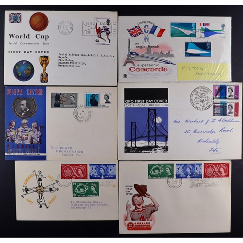 1841 - GB.FIRST DAY COVERS 1953 - 1970 collection of FDCs, commemorative, souvenir and regular covers. Incl... 