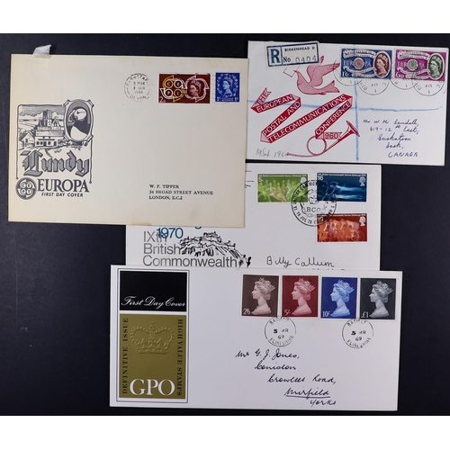 1841 - GB.FIRST DAY COVERS 1953 - 1970 collection of FDCs, commemorative, souvenir and regular covers. Incl... 