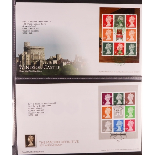 1844 - GB.FIRST DAY COVERS 1972-2012 PRESTIGE BOOKLETS PANES ON FDC's Collection in two albums, includes so... 