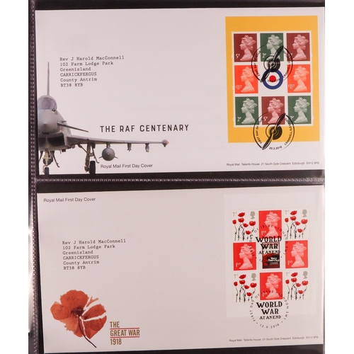 1844 - GB.FIRST DAY COVERS 1972-2012 PRESTIGE BOOKLETS PANES ON FDC's Collection in two albums, includes so... 