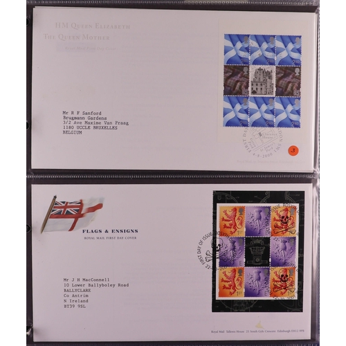 1849 - GB.FIRST DAY COVERS REGIONALS 1958-2020 collection in three albums, includes mini-sheets, booklet pa... 