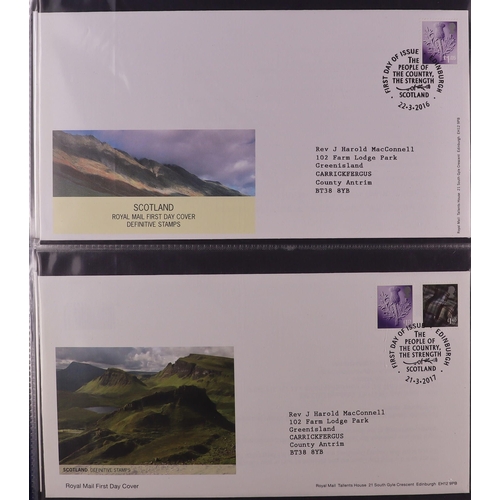 1849 - GB.FIRST DAY COVERS REGIONALS 1958-2020 collection in three albums, includes mini-sheets, booklet pa... 