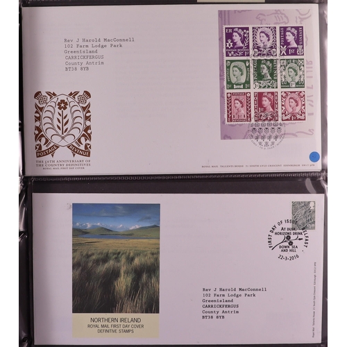 1849 - GB.FIRST DAY COVERS REGIONALS 1958-2020 collection in three albums, includes mini-sheets, booklet pa... 