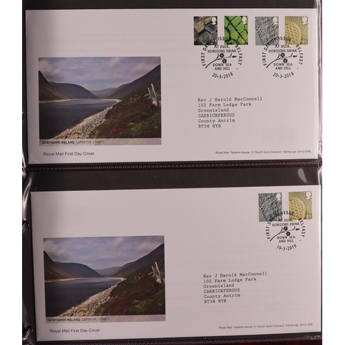 1849 - GB.FIRST DAY COVERS REGIONALS 1958-2020 collection in three albums, includes mini-sheets, booklet pa... 