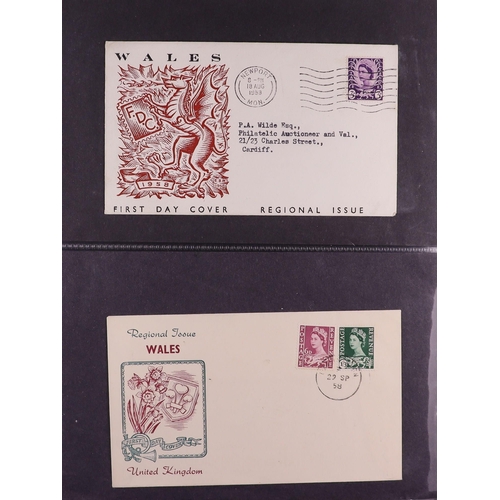 1849 - GB.FIRST DAY COVERS REGIONALS 1958-2020 collection in three albums, includes mini-sheets, booklet pa... 