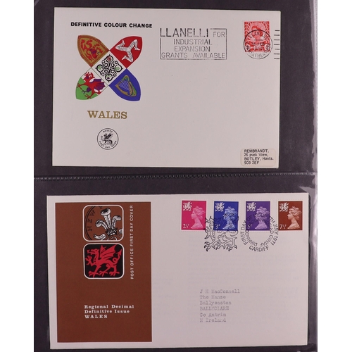 1849 - GB.FIRST DAY COVERS REGIONALS 1958-2020 collection in three albums, includes mini-sheets, booklet pa... 